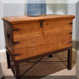 F56. Chest on stand. 23”h x 24”w x 15”d 